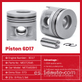 Auto Parts Engine Piston 6D17 ME072546 para Mitsubishi